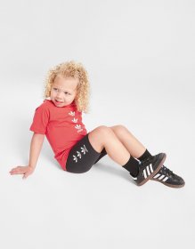 adidas Originals Girls' Repeat Trefoil T-Shirt/Shorts Set Babys