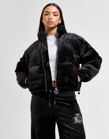 JUICY COUTURE All-Over-Print Velours Padded Jacke