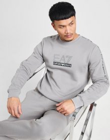 EA7 Emporio Armani Tape Large Logo Crew Sweatshirt