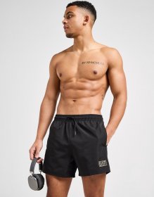 EA7 Emporio Armani Gold Badge Swim Shorts