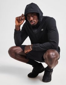 New Balance Woven Hoodie mit durchgehendem Reißverschluss
