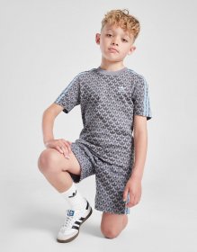 adidas Originals Monogram Print T-Shirt/Shorts Set Kleinkinder