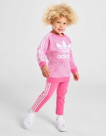 adidas Originals Girls' Monogram Crew/Leggings Set Babys