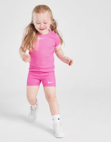Nike Girls' Ribbed Crew T-Shirt/Shorts Set Infant