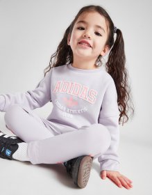 adidas Originals Girls' Varsity Crew Sweatshirt/Leggings Set Babys