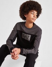 EA7 Emporio Armani Colour Block Crew Sweatshirt Kinder