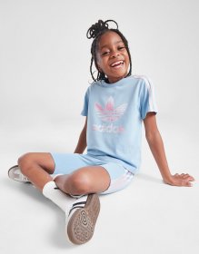 adidas Originals Trefoil All Over Print T-Shirt/Shorts Set Kleinkinder
