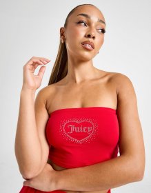 JUICY COUTURE Diamante Heart Logo Bandeau Top