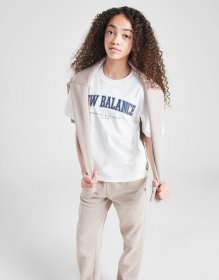 New Balance Girls' Arch Logo Boyfriend T-Shirt Junior