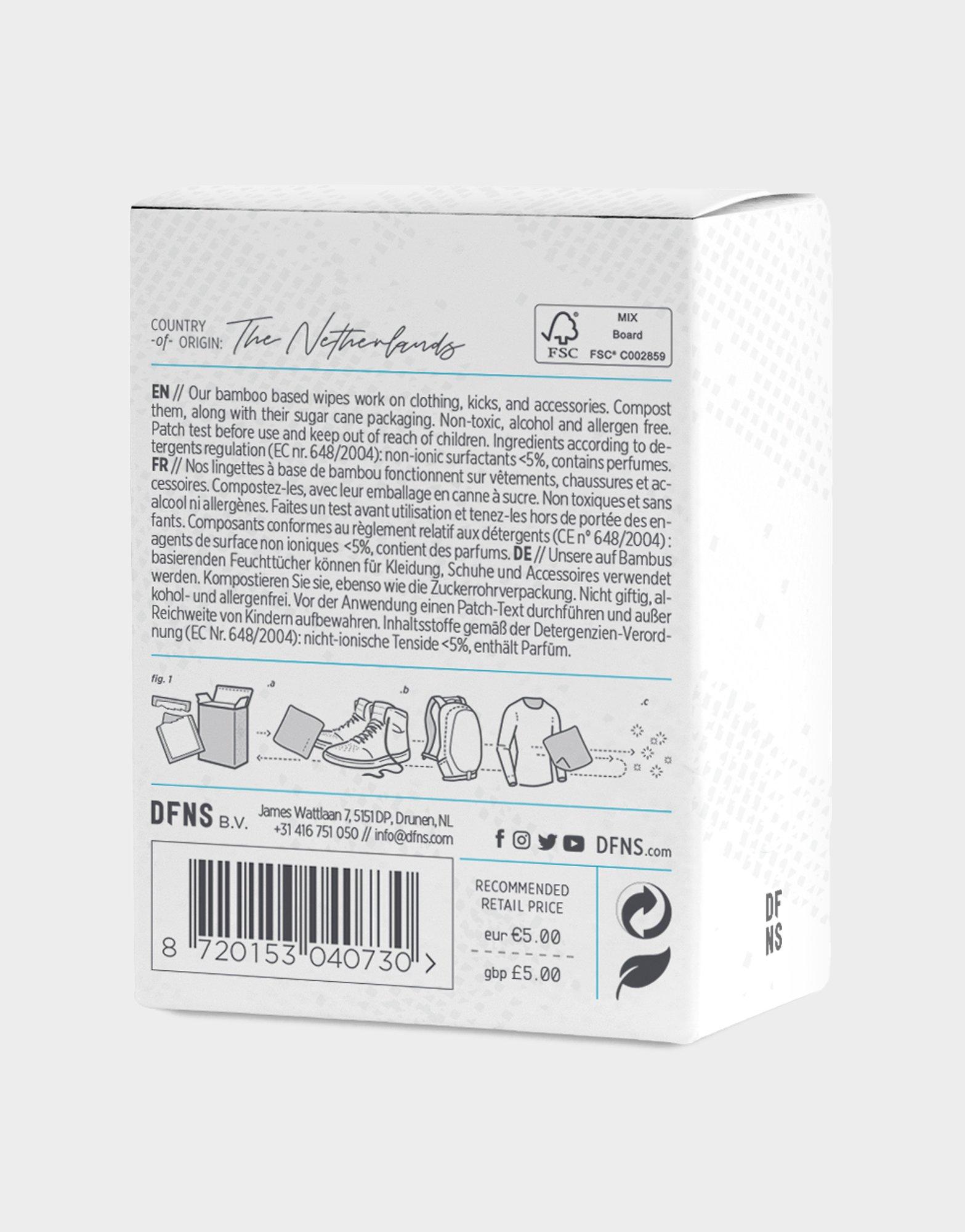 DFNS Apparel & Footwear Cleaning Wipes 6-Pack
