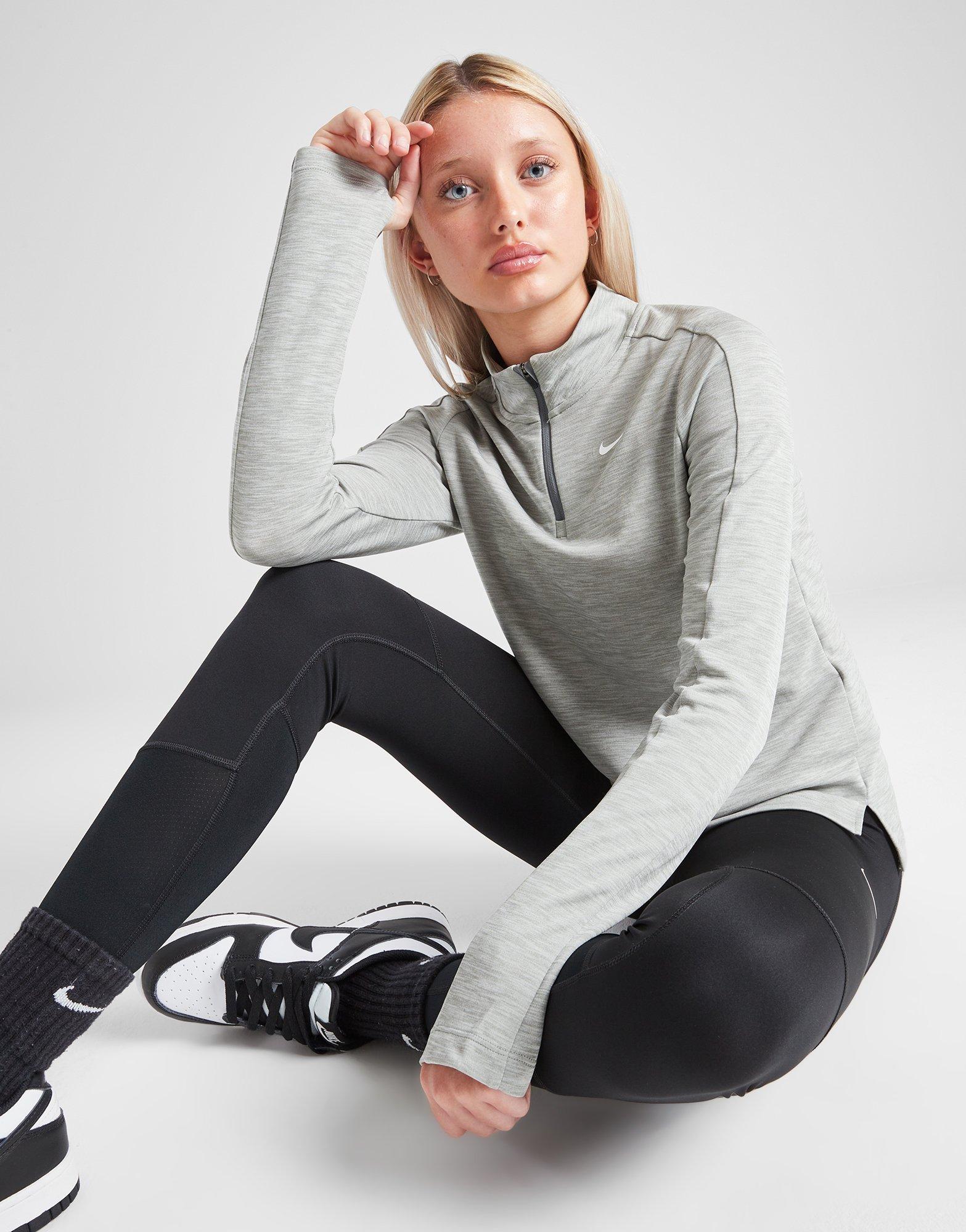 Nike Girls\' Fitness Langarm Oberteil mit Halbreißverschluss Kinder