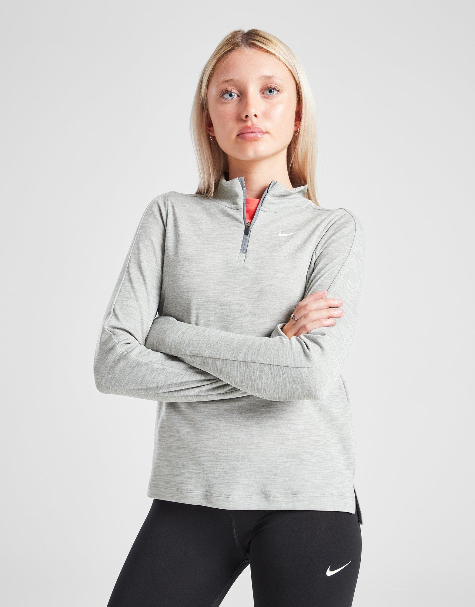 Nike Girls\' Fitness Langarm Oberteil mit Halbreißverschluss Kinder