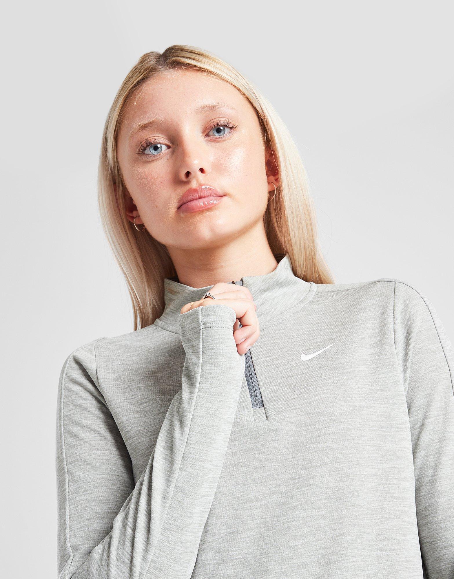 Nike Girls\' Fitness Langarm Oberteil mit Halbreißverschluss Kinder