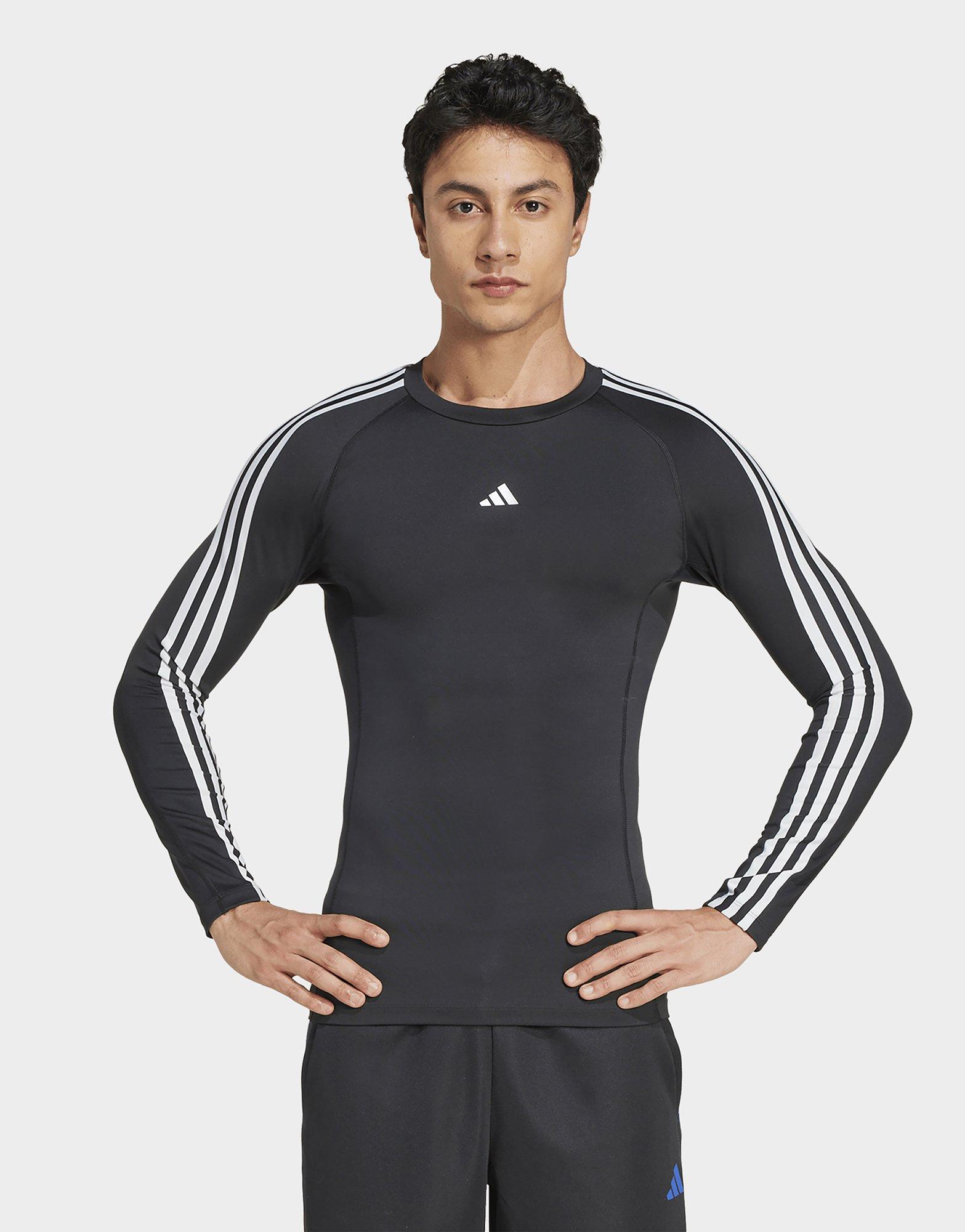 adidas TECHFIT Compression Training 3-Streifen Longsleeve