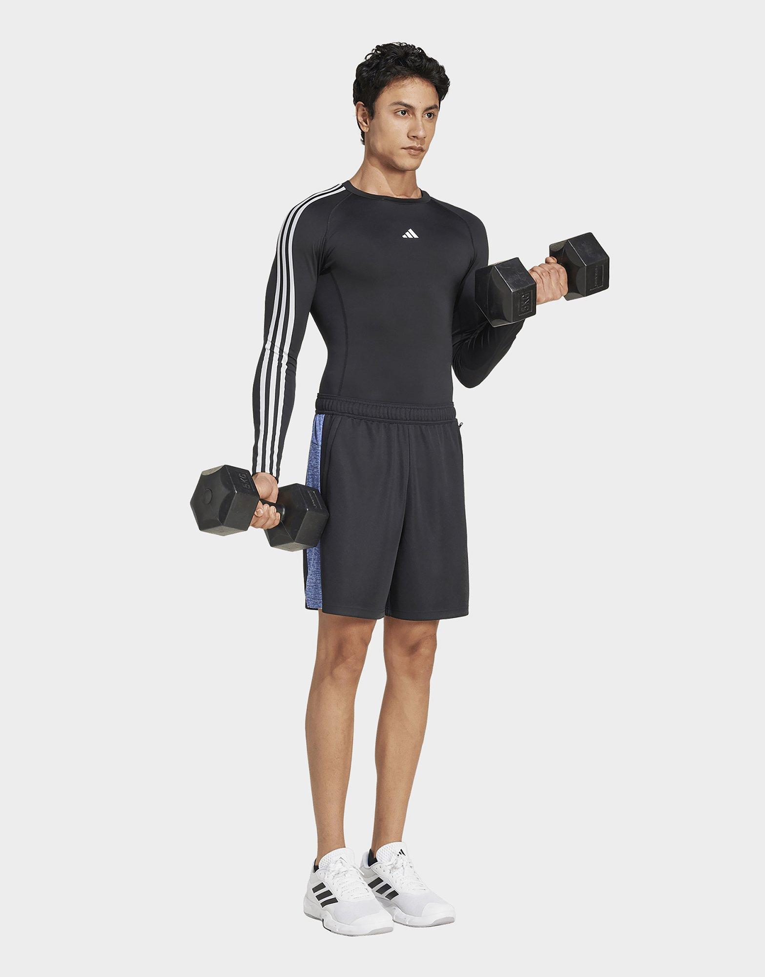 adidas TECHFIT Compression Training 3-Streifen Longsleeve