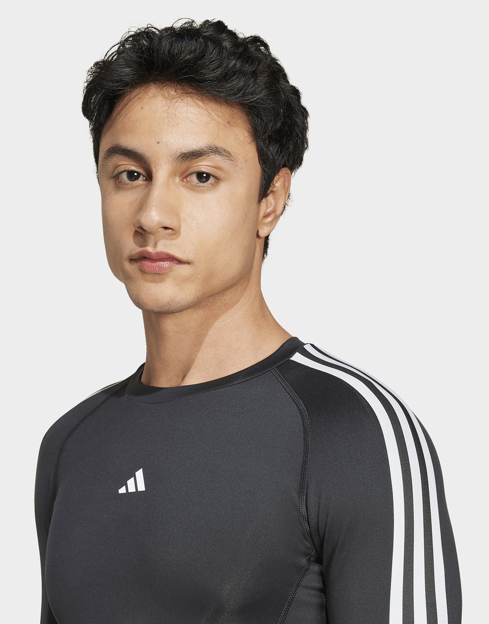 adidas TECHFIT Compression Training 3-Streifen Longsleeve