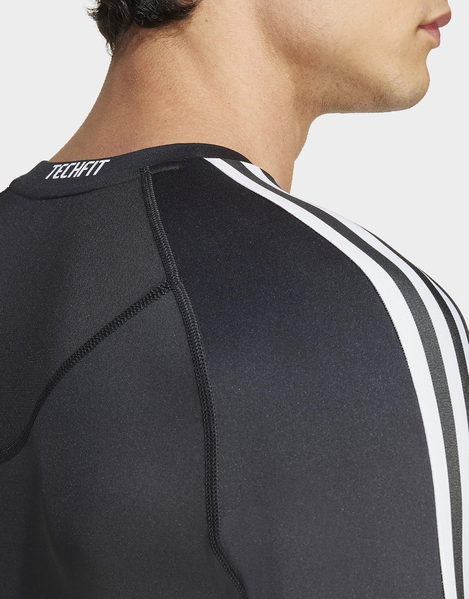 adidas TECHFIT Compression Training 3-Streifen Longsleeve