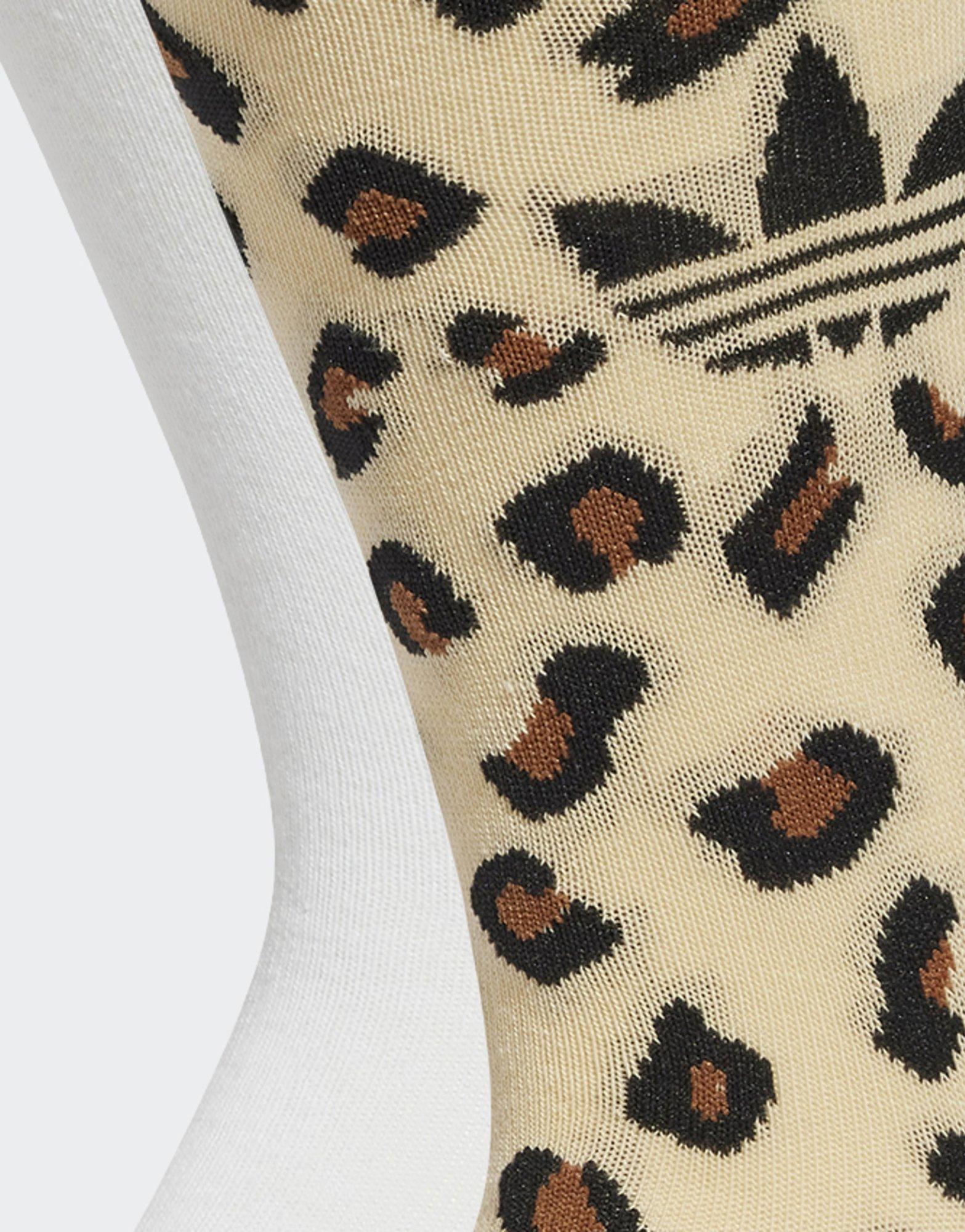 adidas Leopard Crew Socken, 2 Paar Leopard Print