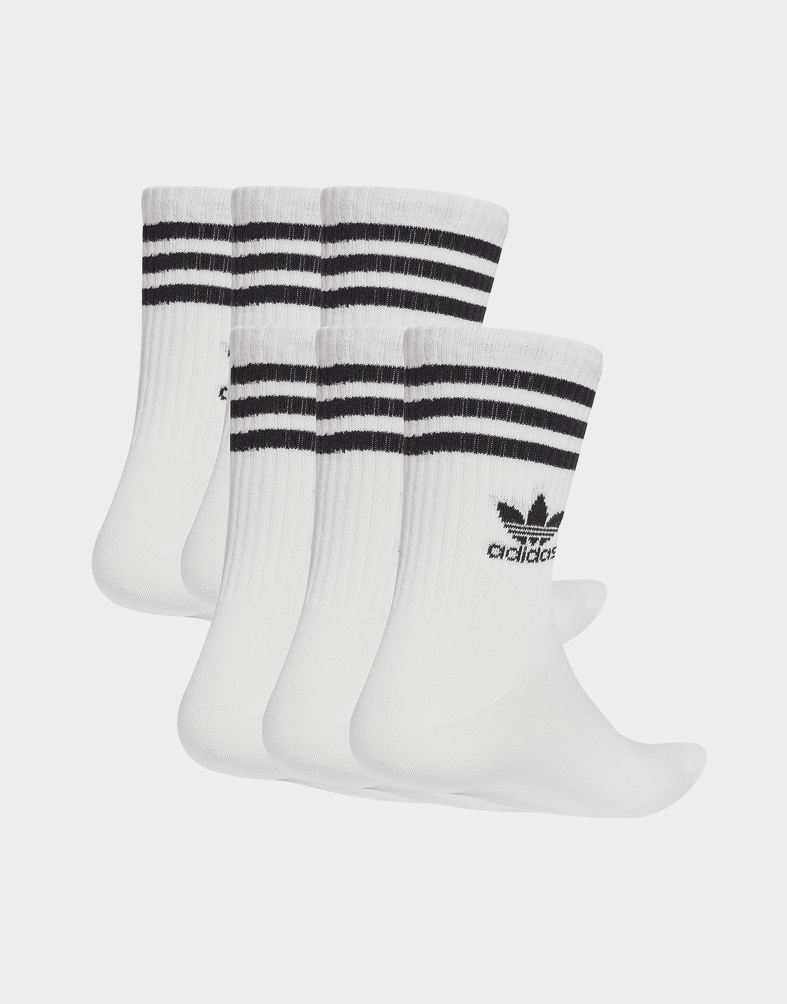 adidas 3-Streifen Crew Socken, 6 Paar
