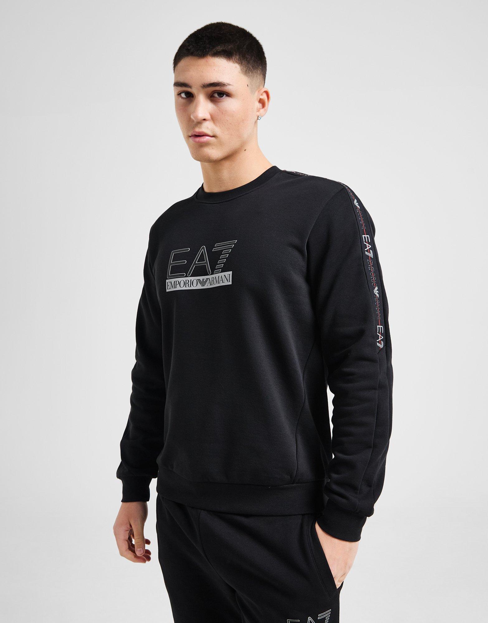 EA7 Emporio Armani Tape Large Logo Crew Sweatshirt