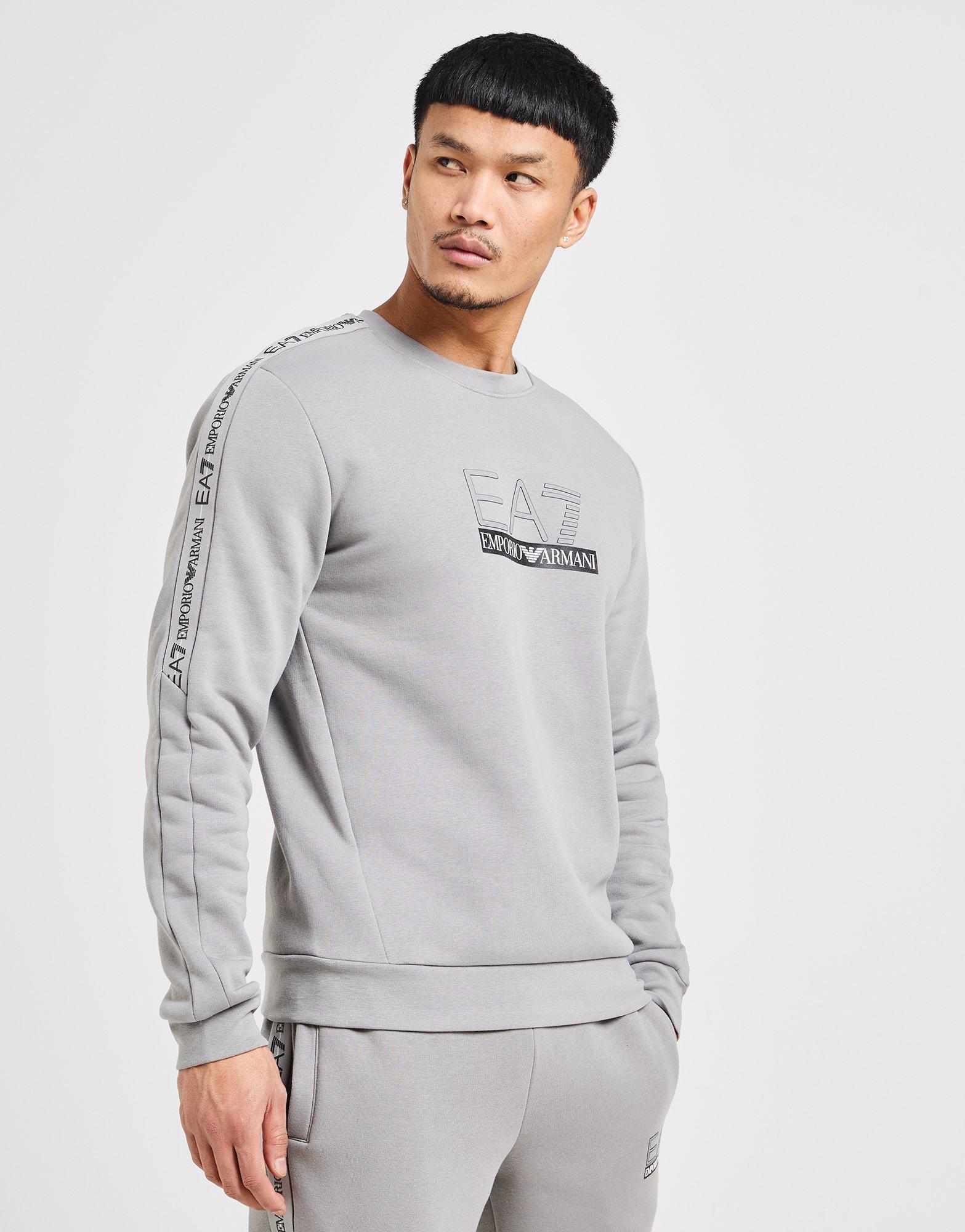 EA7 Emporio Armani Tape Large Logo Crew Sweatshirt