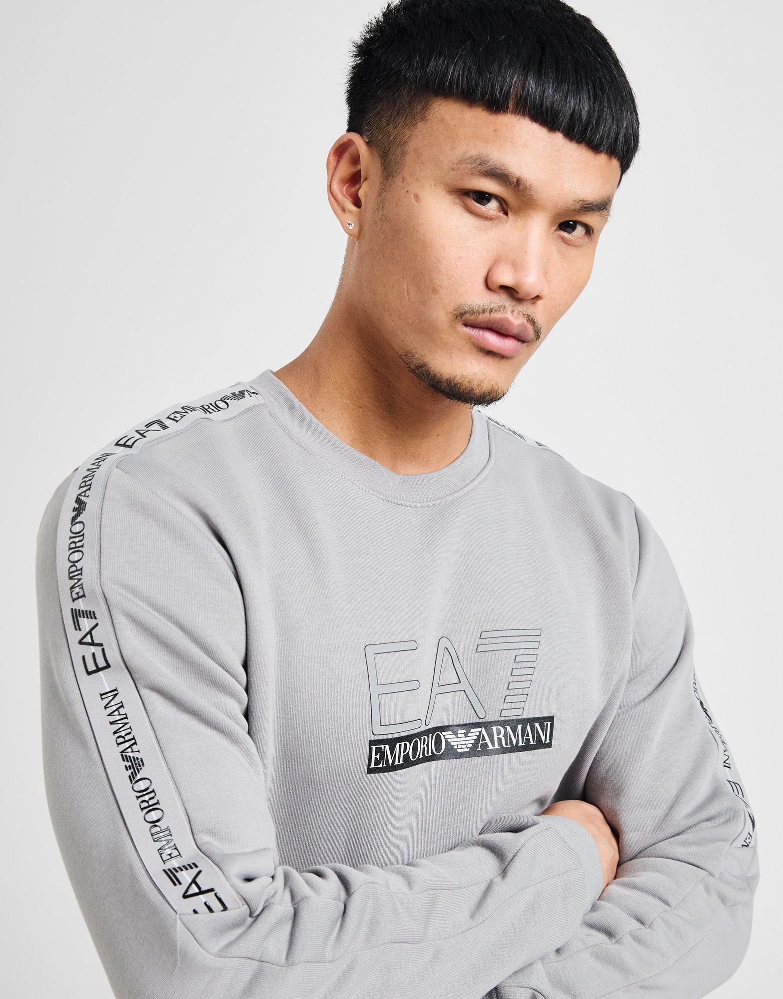 EA7 Emporio Armani Tape Large Logo Crew Sweatshirt