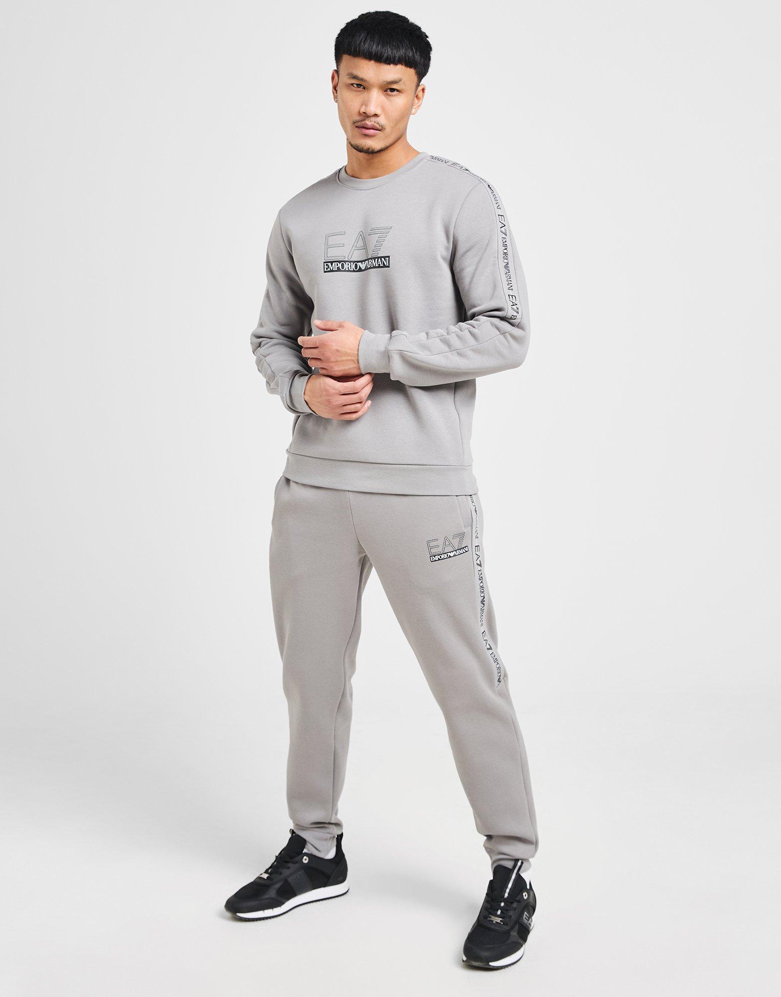 EA7 Emporio Armani Tape Large Logo Crew Sweatshirt