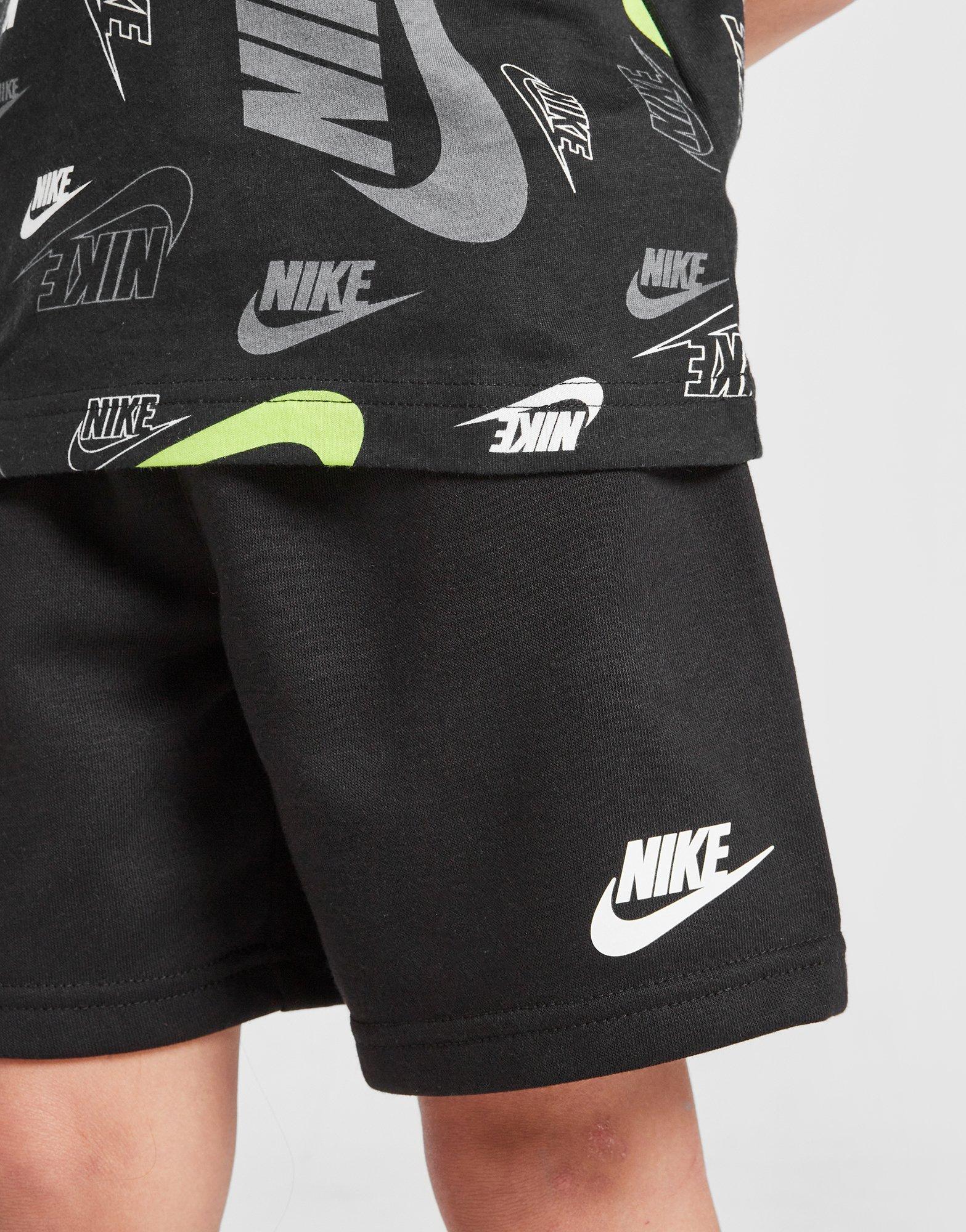Nike All Over Print Crew T-Shirt/Shorts Set Kleinkinder