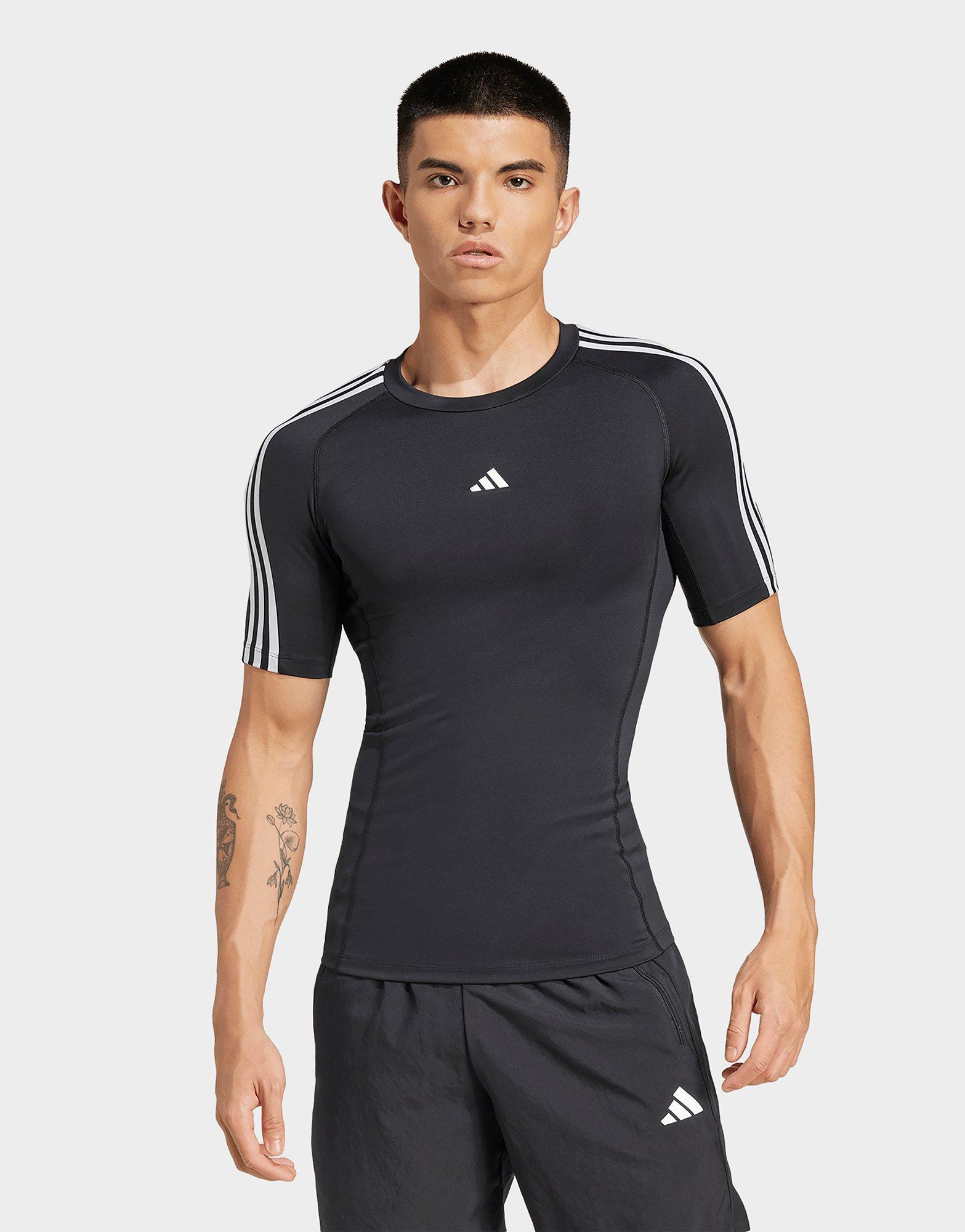 adidas TECHFIT Compression Training 3-Streifen T-Shirt