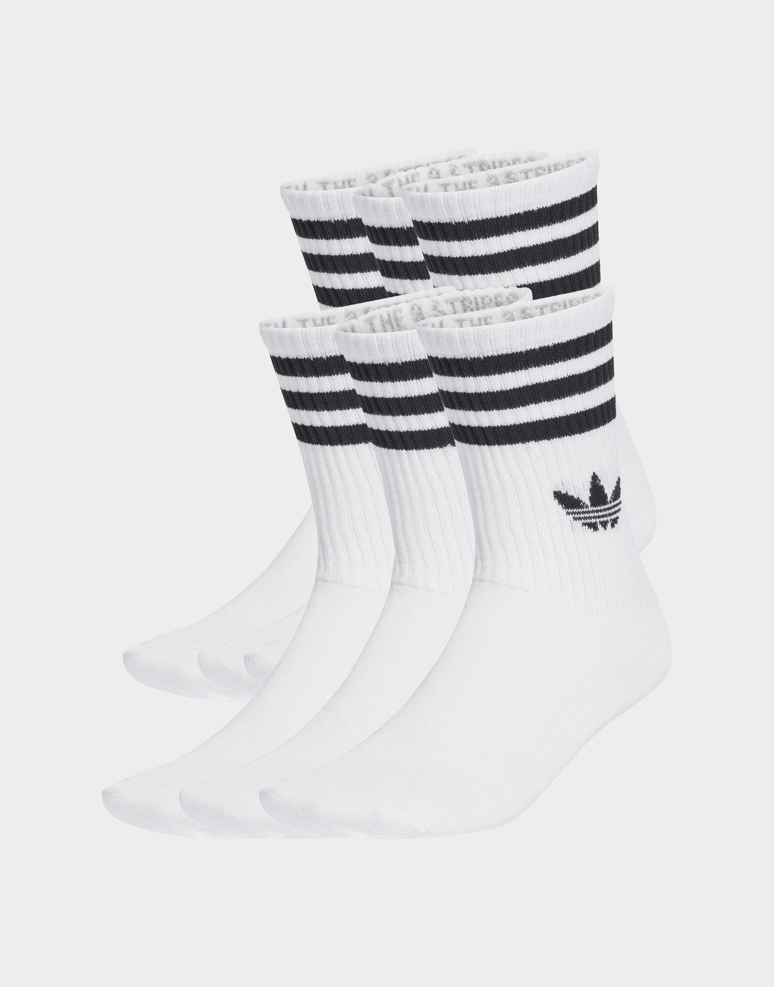 adidas 3-Streifen Crew Socken, 6 Paar
