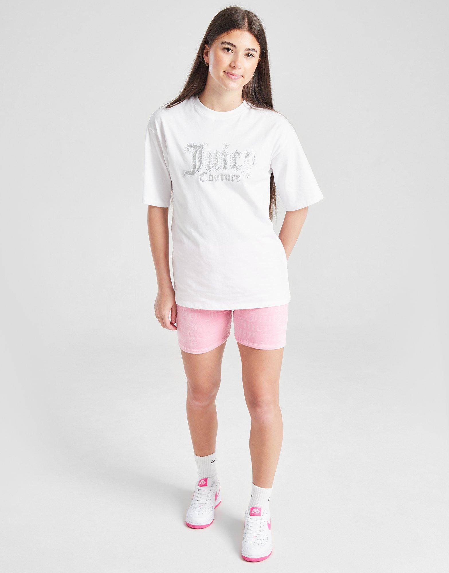 JUICY COUTURE Girls\' Monogram Boyfriend T-Shirt/Shorts Set Jnr