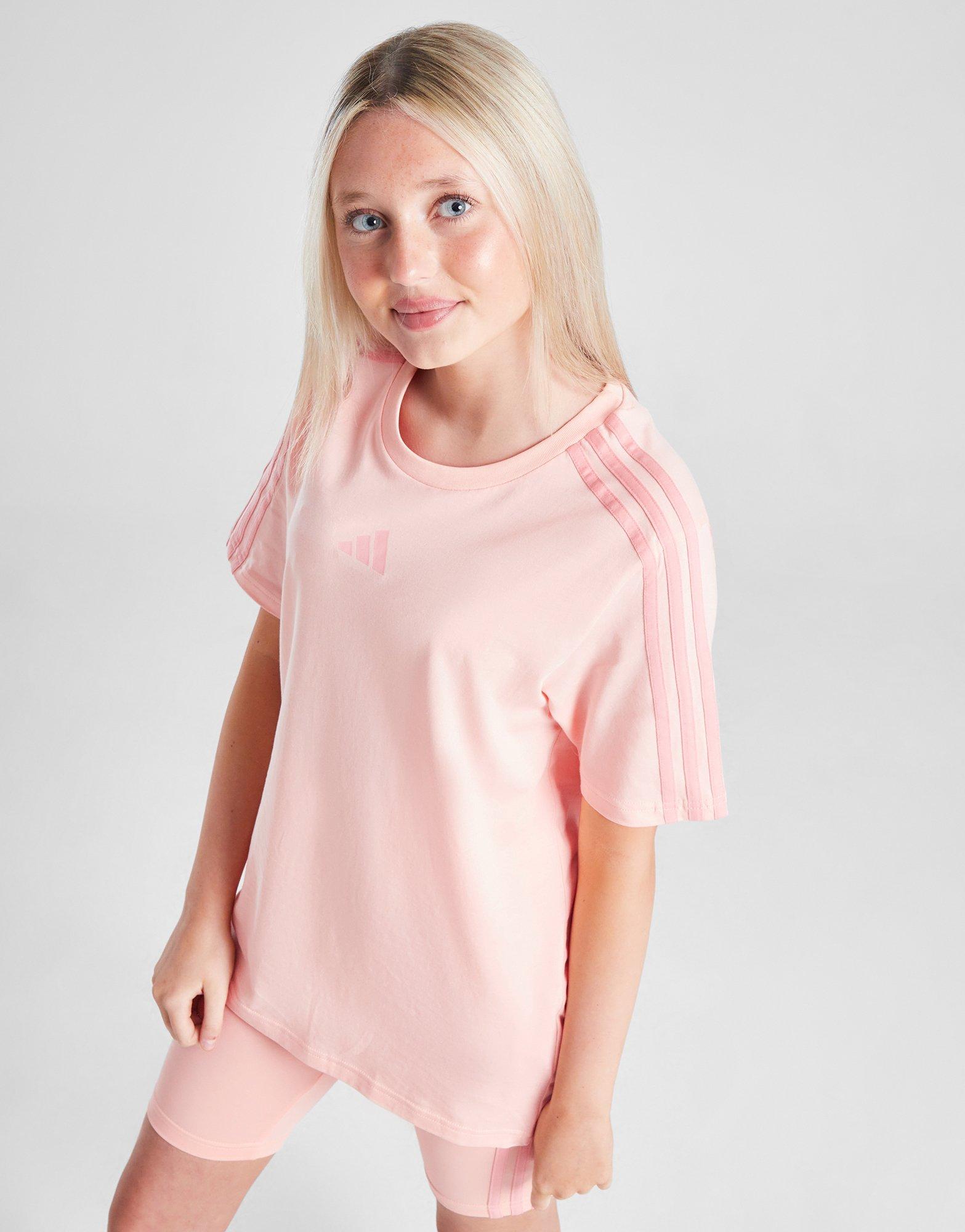 adidas Girls\' 3-Stripes T-Shirt Junior