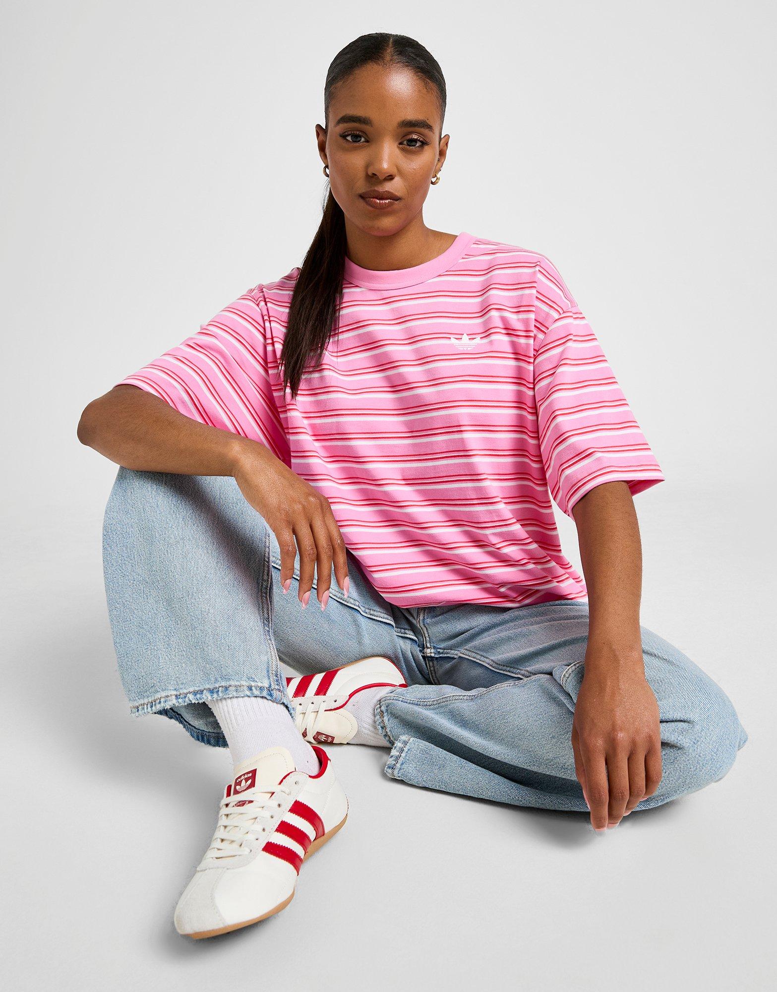 adidas Originals Stripe Oversized Boyfriend T-Shirt