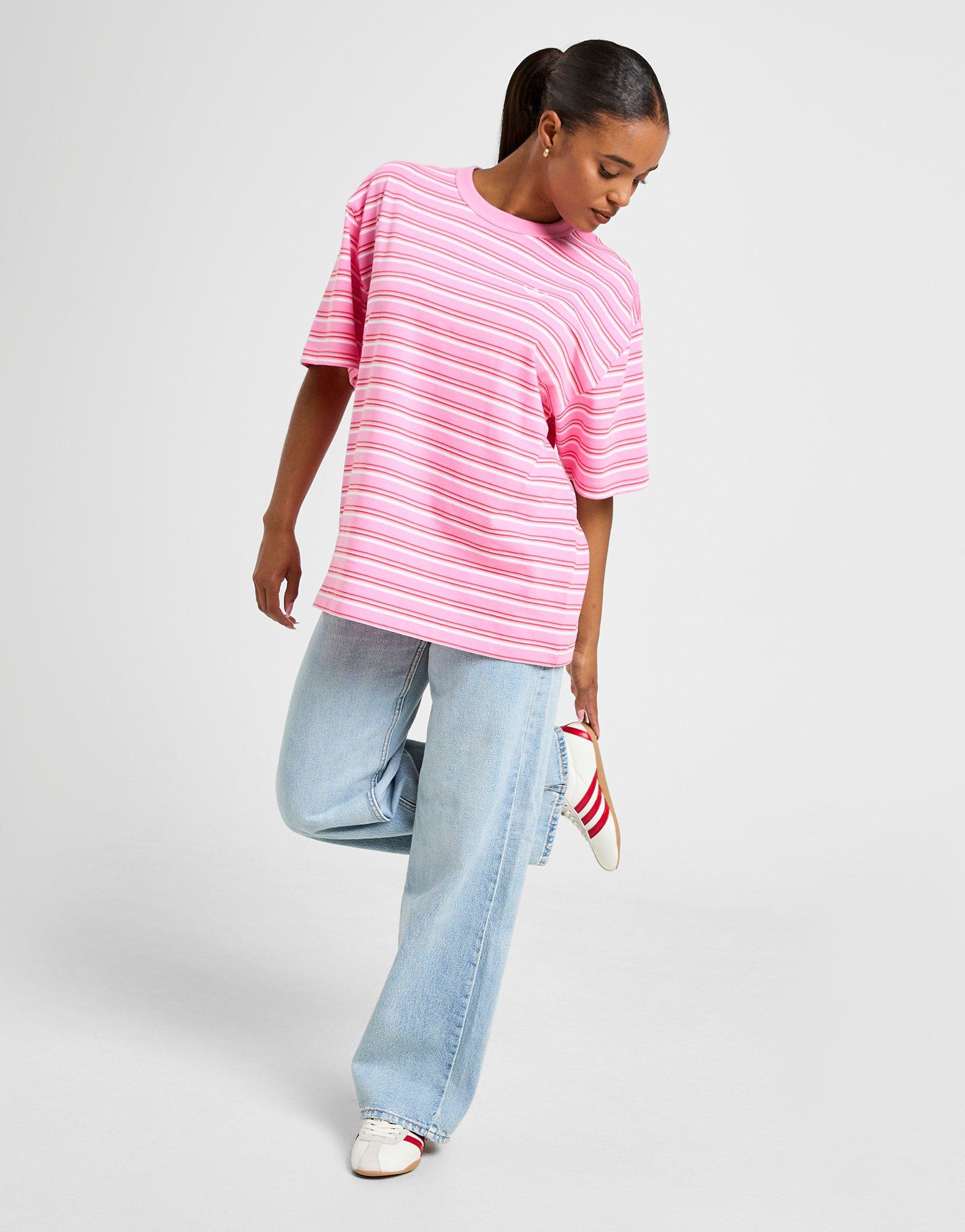 adidas Originals Stripe Oversized Boyfriend T-Shirt