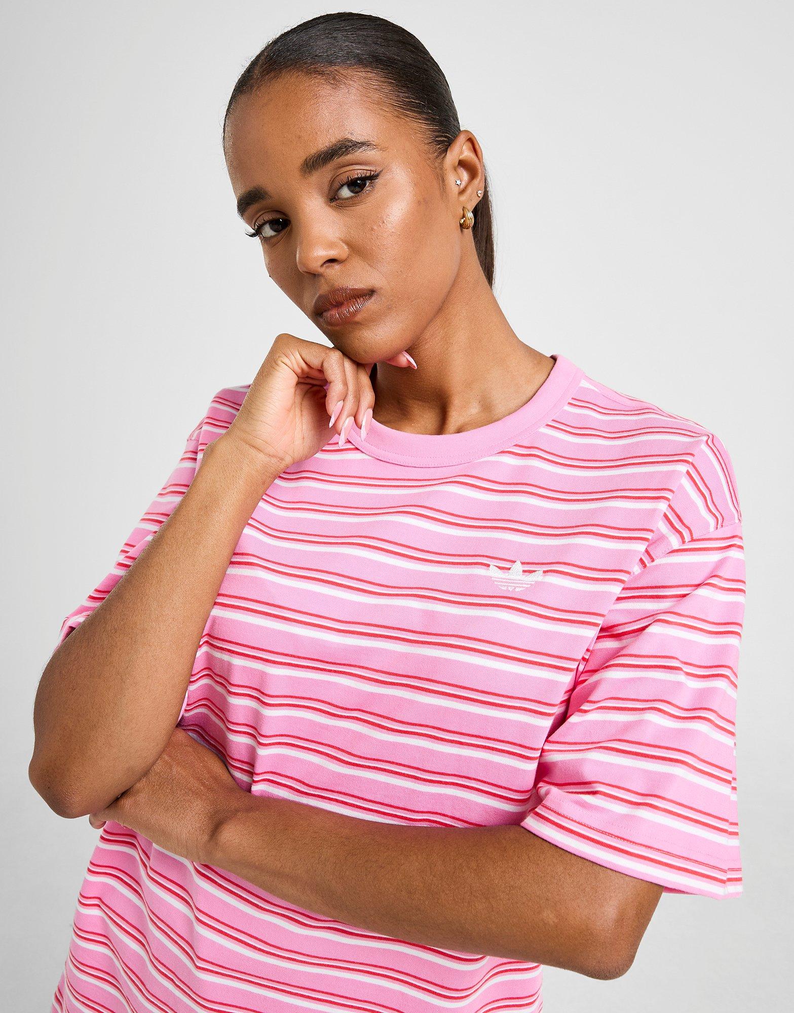 adidas Originals Stripe Oversized Boyfriend T-Shirt