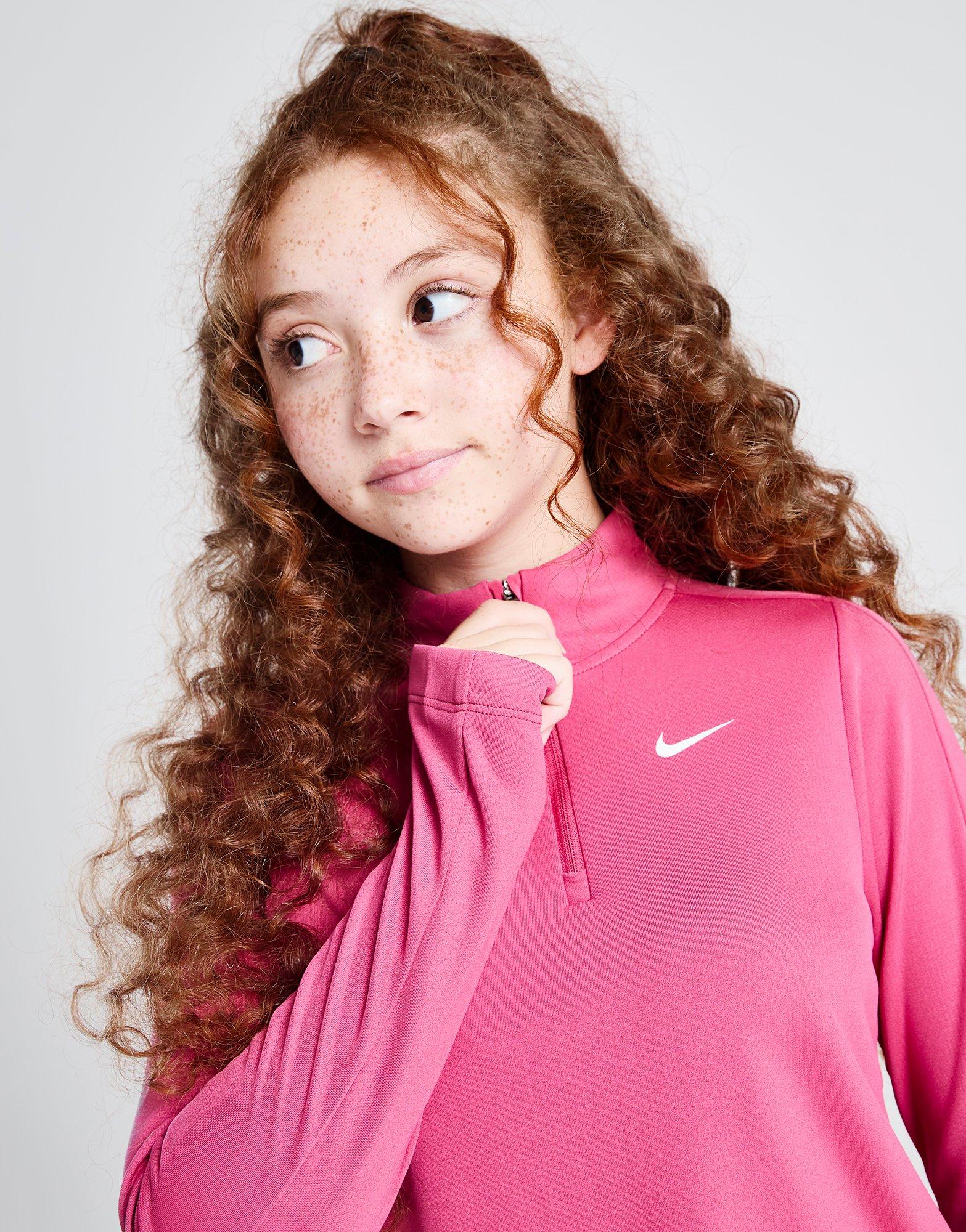 Nike Girls\' Dri-FIT Long Sleeve 1/2 Zip Top Junior