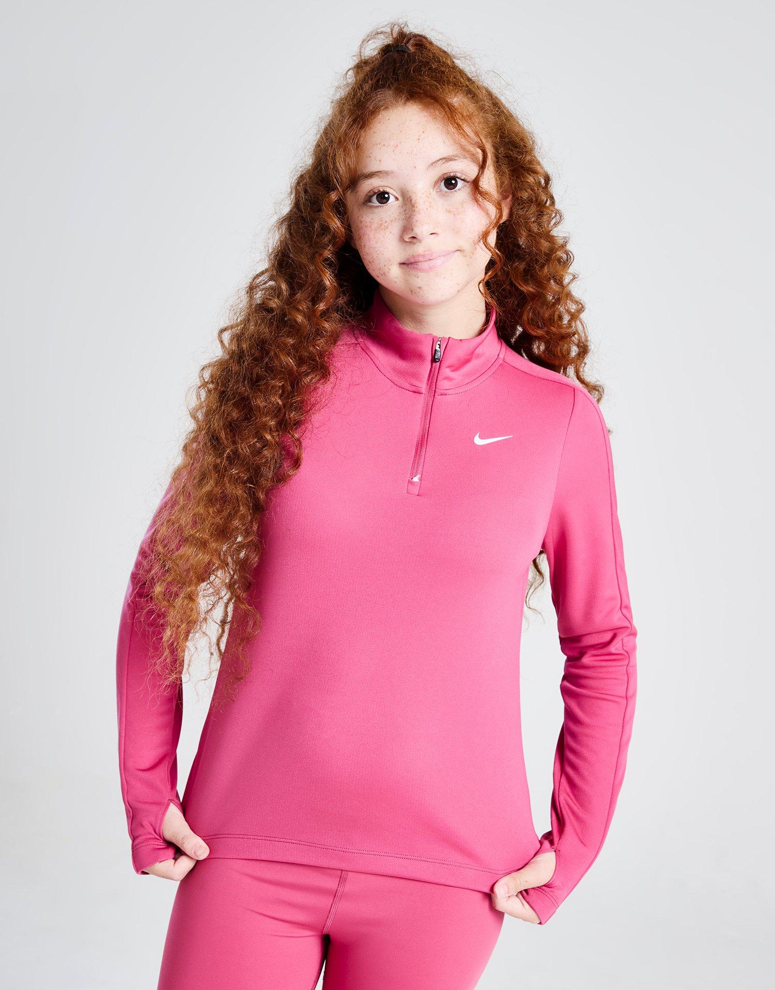 Nike Girls\' Dri-FIT Long Sleeve 1/2 Zip Top Junior