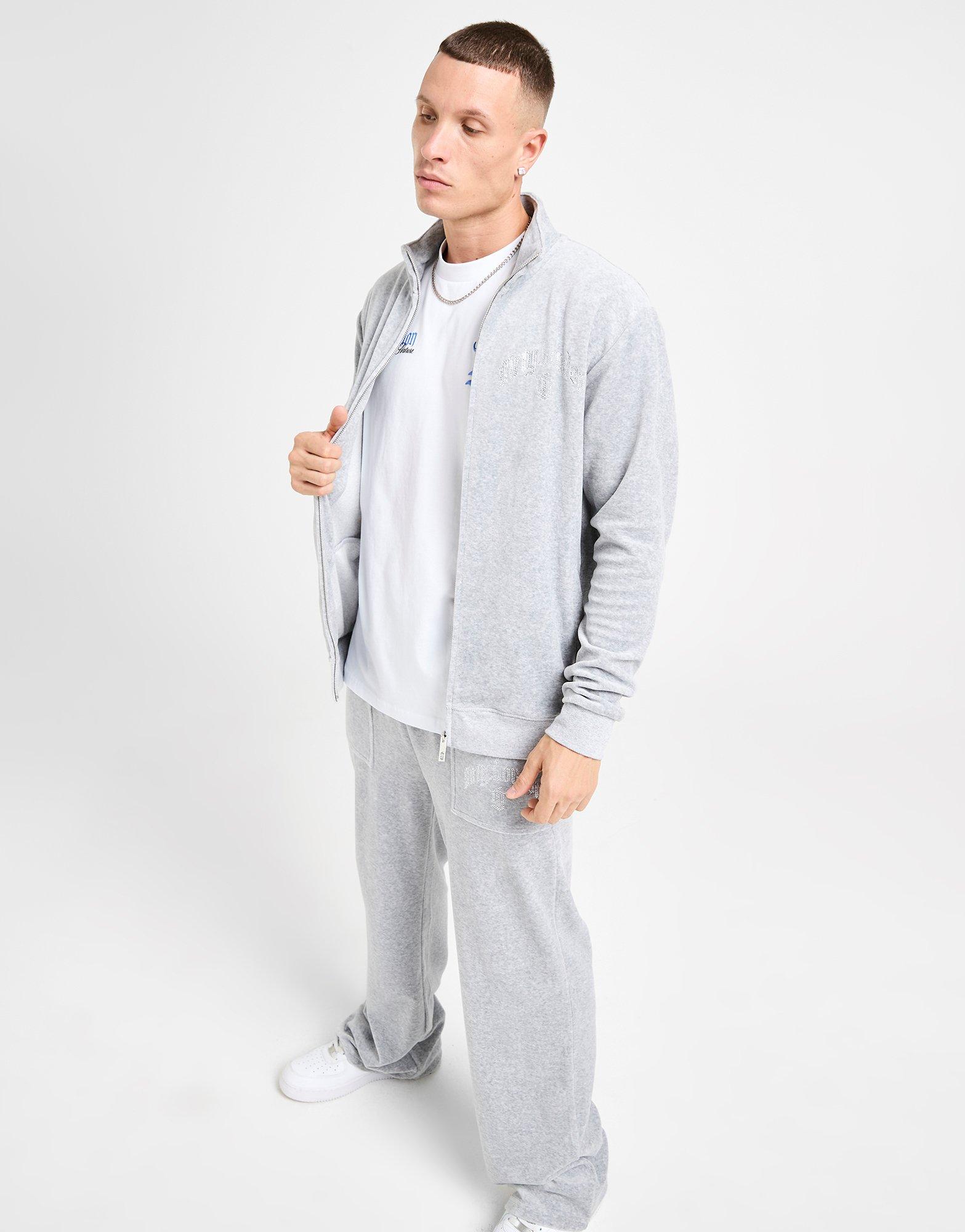 Dirty London Reed Velour Full Zip Trainingsoberteil