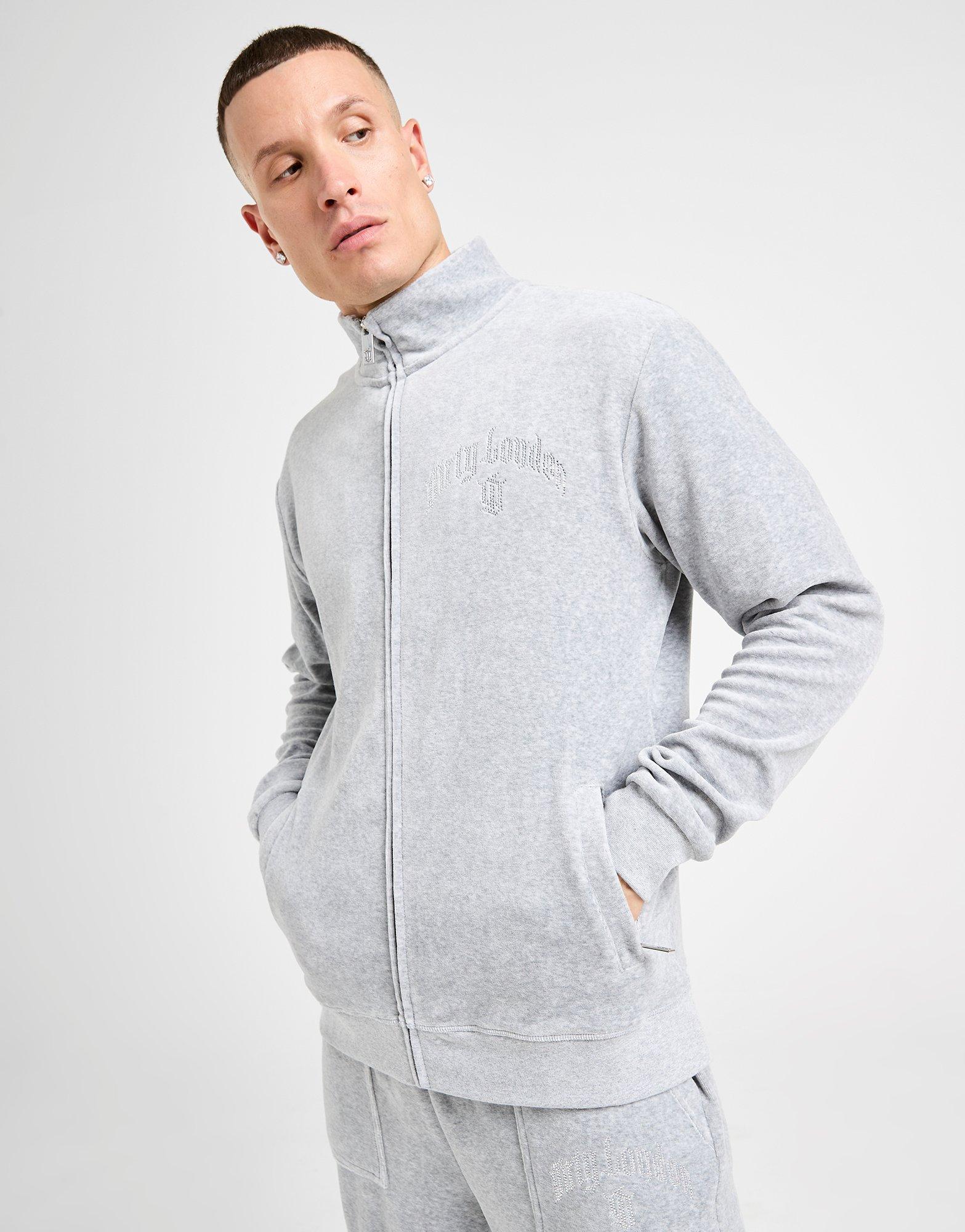 Dirty London Reed Velour Full Zip Trainingsoberteil