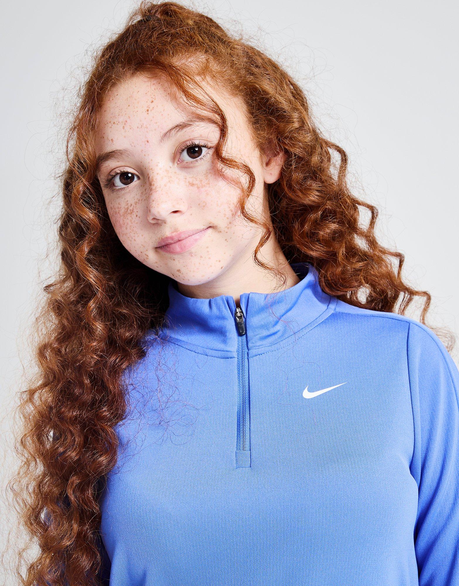 Nike Girls\' Dri-FIT Long Sleeve 1/2 Zip Top Junior