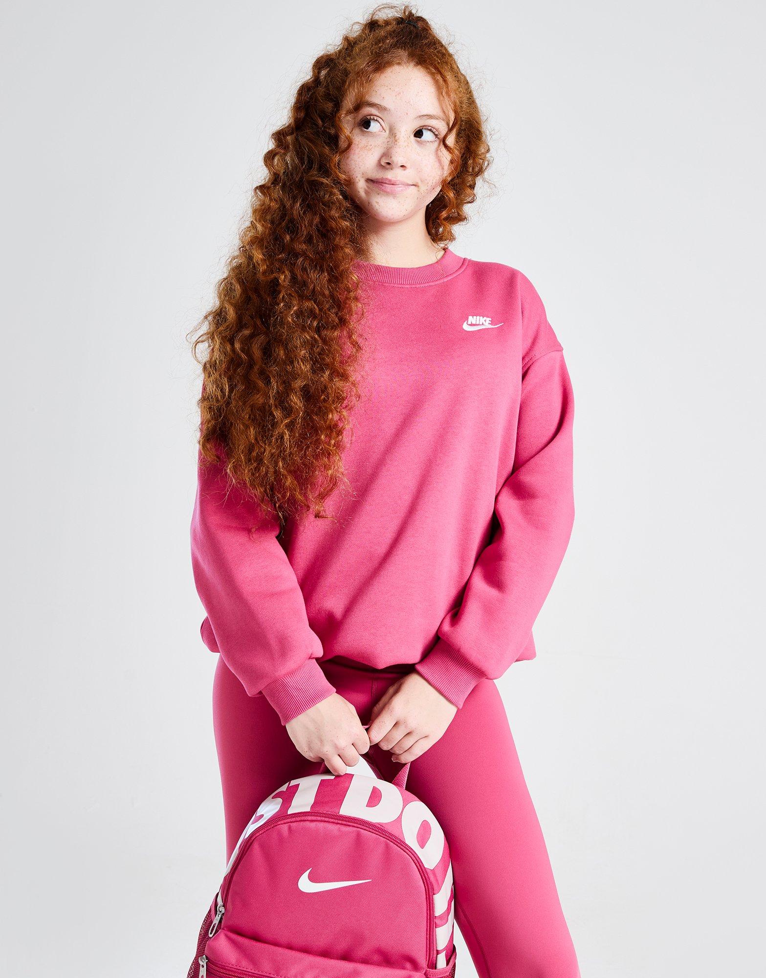 Nike Girls\' Club Fleece Crew Sweatshirt Junior