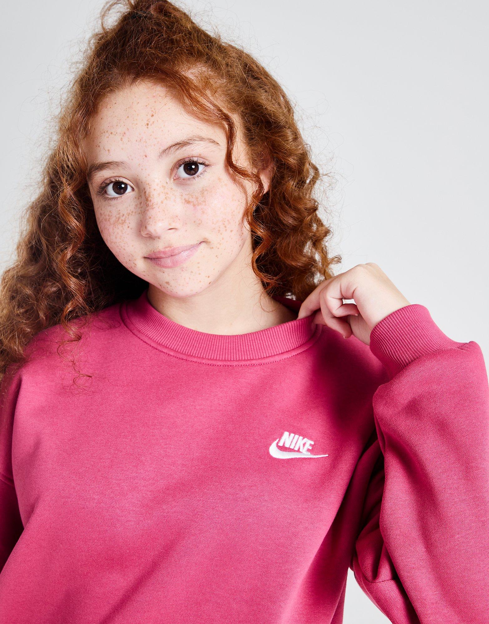 Nike Girls\' Club Fleece Crew Sweatshirt Junior