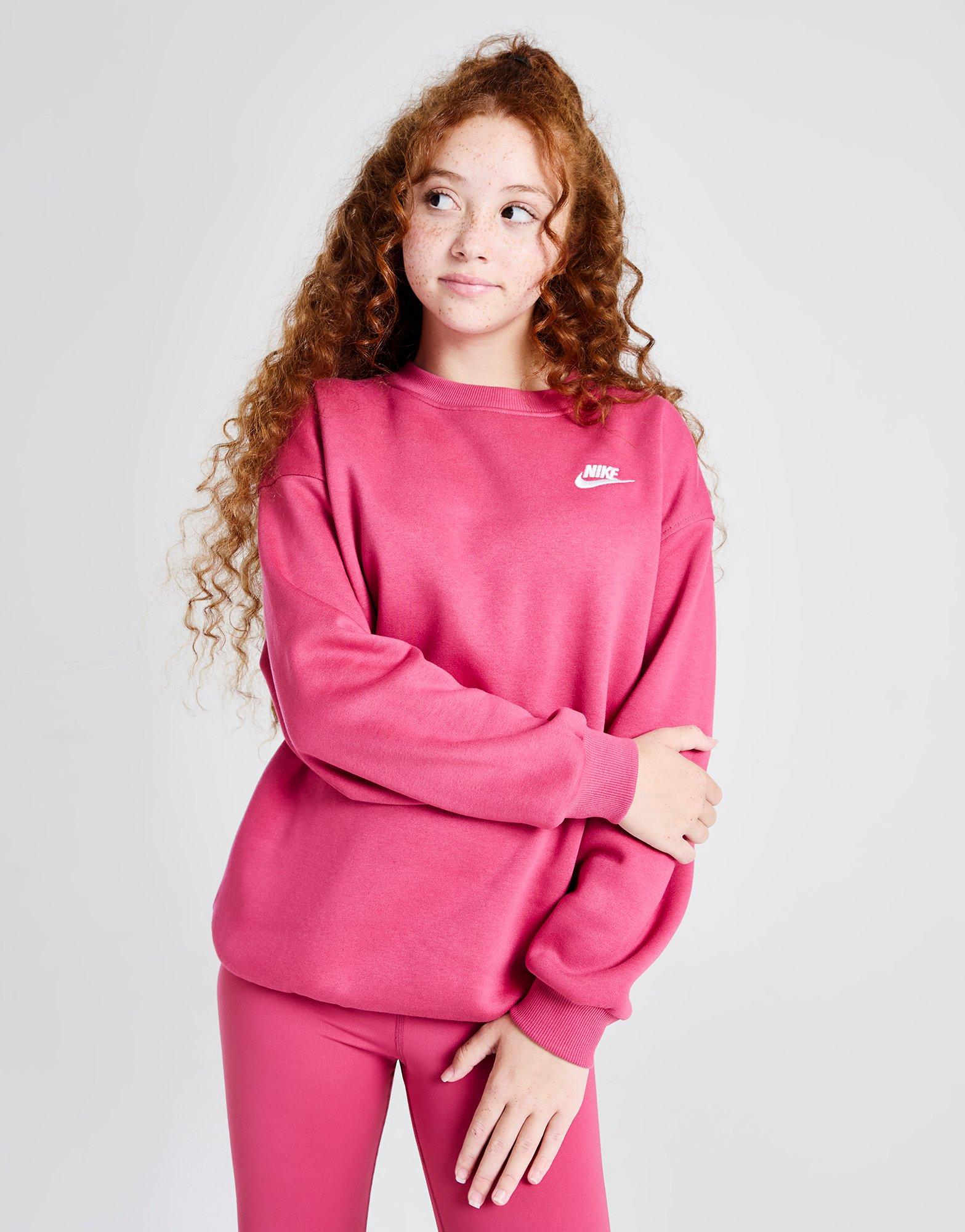 Nike Girls\' Club Fleece Crew Sweatshirt Junior