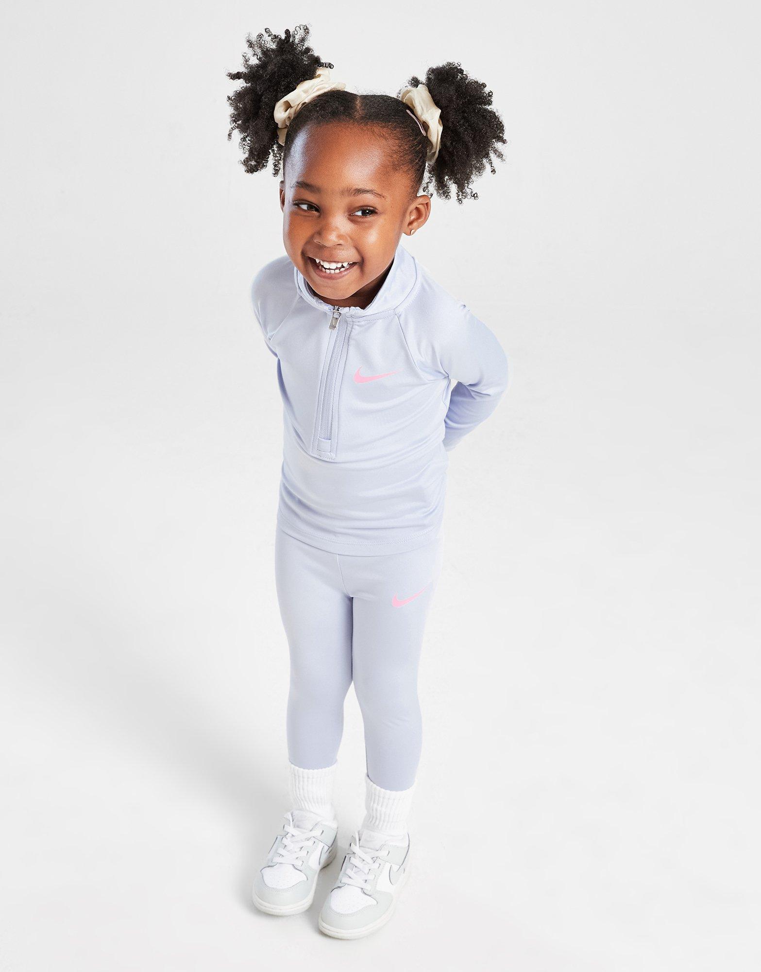 Nike Girls\' Pacer 1/4 Zip Trainingsoberteil/Leggings Set Babys