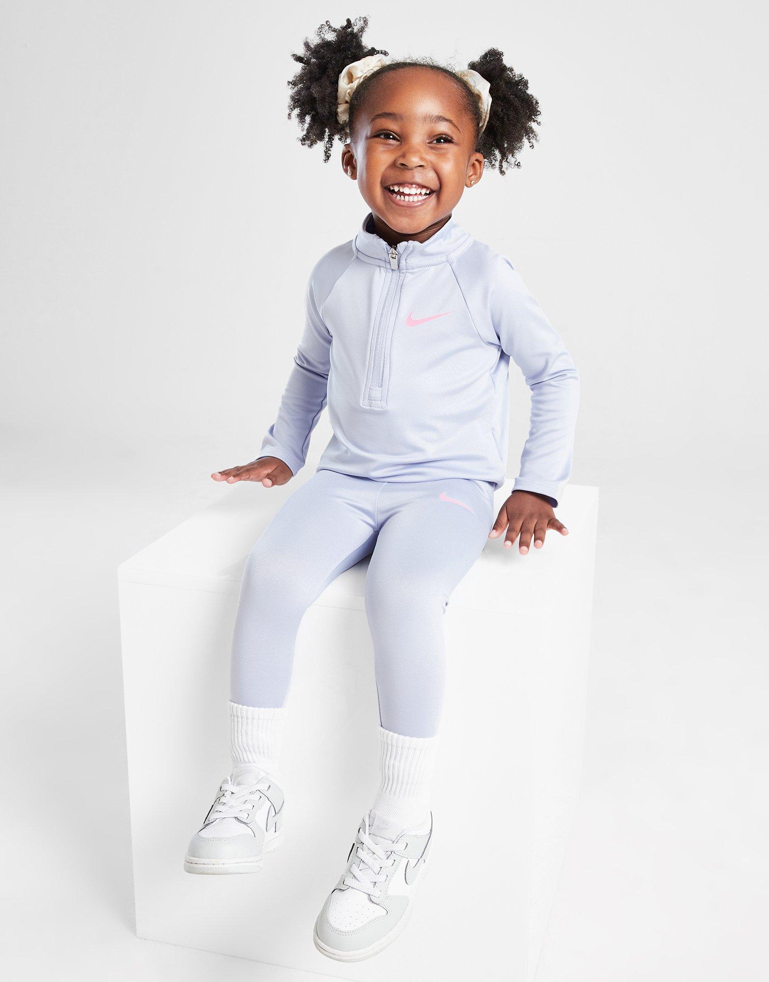 Nike Girls\' Pacer 1/4 Zip Trainingsoberteil/Leggings Set Babys