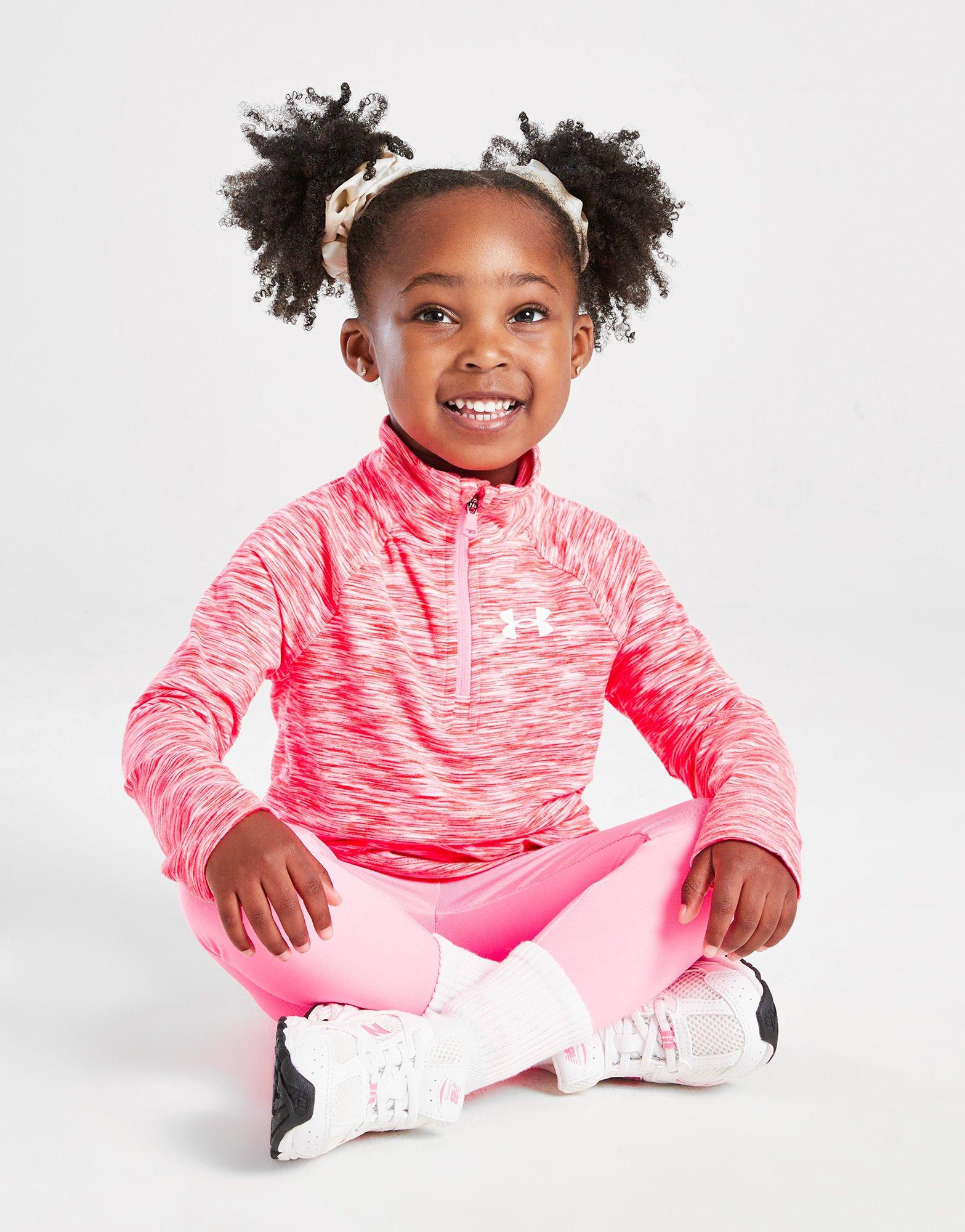 Under Armour Girls\' Twist 1/4 Zip Trainingsoberteil/Leggings Set Babys
