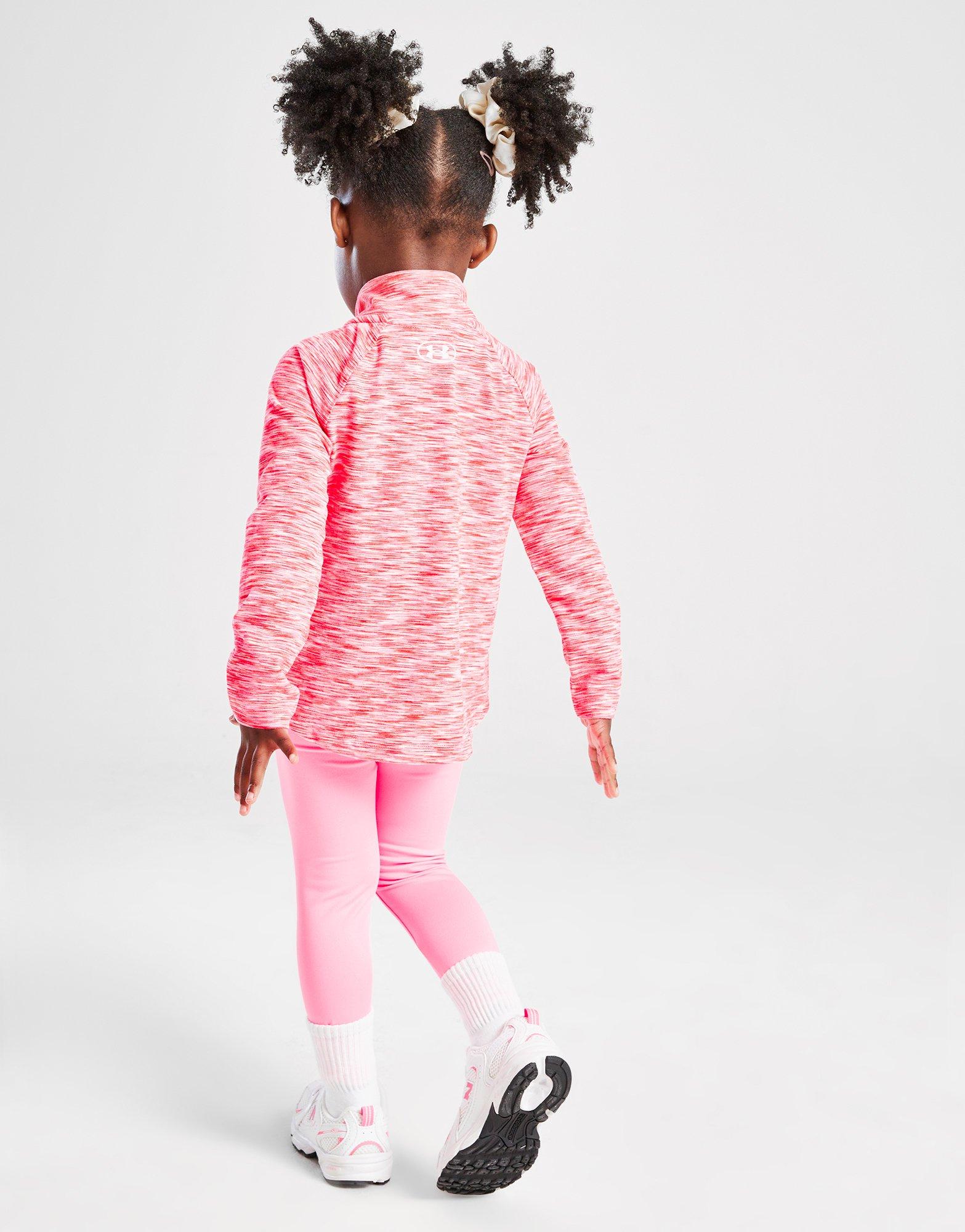 Under Armour Girls\' Twist 1/4 Zip Trainingsoberteil/Leggings Set Babys