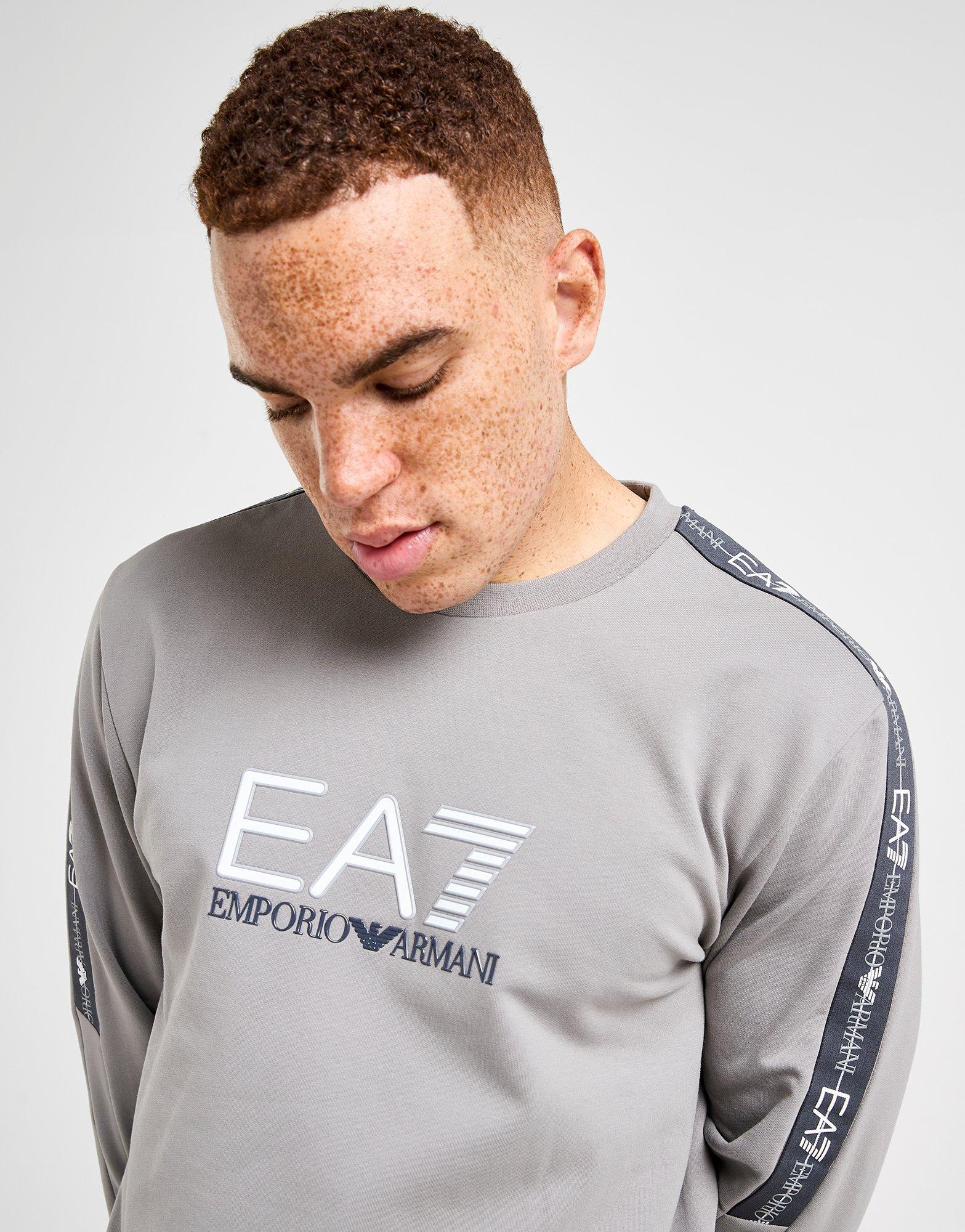 EA7 Emporio Armani Tape Large Logo Crew Sweatshirt