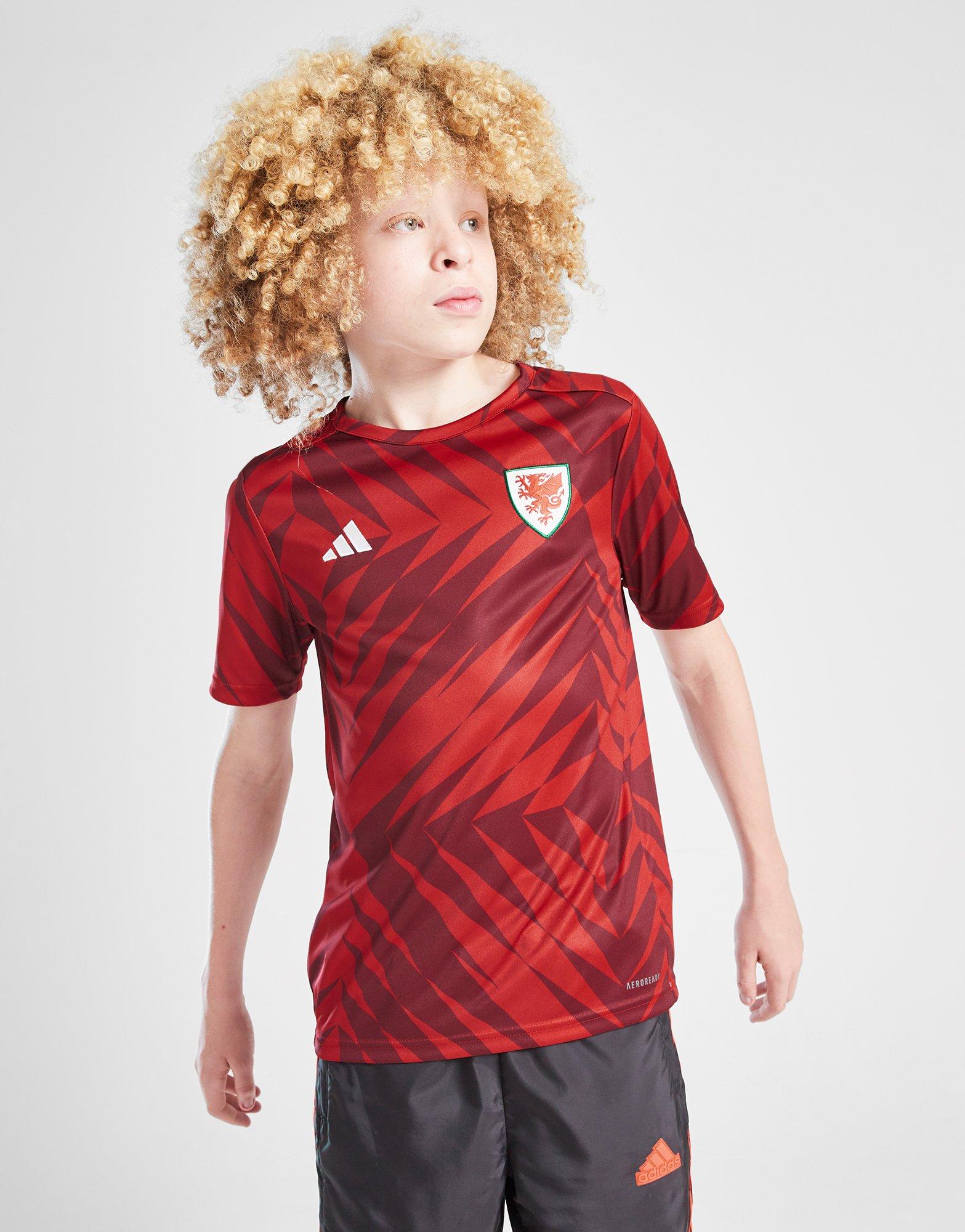 adidas Wales Pre Match Shirt Junior